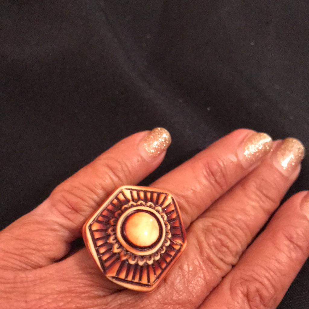 Boho Geometric Ring